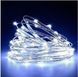 Новогодние гирлянды. Медная проволочная лампа 100LED 10м, (батарейки) Цвет белый Силиконовый провод (7108) mu20308 фото 2