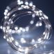 Новогодние гирлянды. Медная проволочная лампа 100LED 10м, (батарейки) Цвет белый Силиконовый провод (7108) mu20308 фото 1