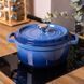 Каструля чавунна емальована 3 л з кришкою &Oslash;24 см Синя HP-1-3BL HP-1-3BL фото 5