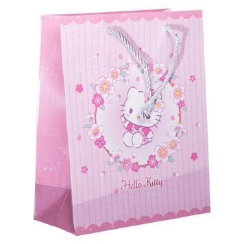Набір подарункових пакетів з паперу 12 (шт) Hello Kitty 19&times;9.5&times;24.5 (см) Рожевий HP-10359-11P HP-10359-11P фото