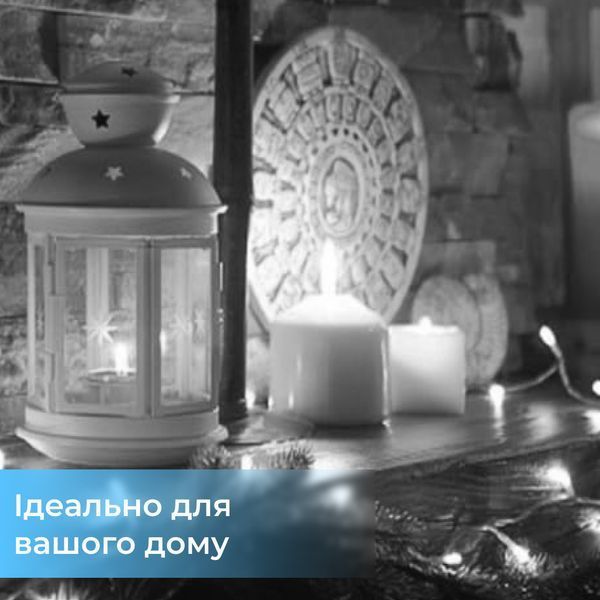 Гірлянда роса нитка 30 LED, 3 м на батарейках CR2032, біла 1733019W фото