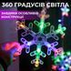 Светодиодная гирлянда штора Звезды и снежинки 3x1м 12 фигур 8 режимов мультиколор 1733061ML фото 4