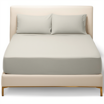 Комплект простирадло на резинці з наволочками 180*200 см трикотаж оливковий 004-125-18-30-3-3 004-125-18-30-3-3 фото