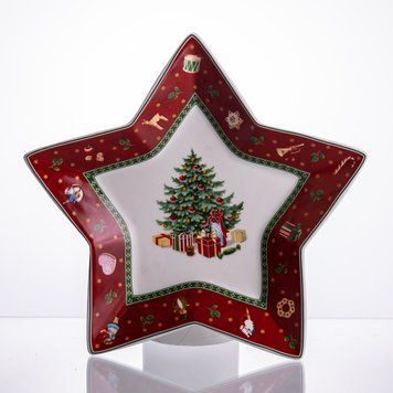 Сервірувальне новорічне блюдо для закусок Christmas 25,5 (см) з порцеляни HP-SDHK-19 HP-SDHK-19 фото