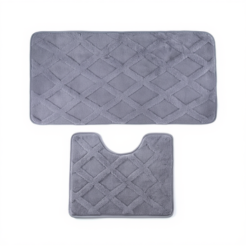 Набор ковриков для ванной Elegant Lines 2 штуки 40&times;50 / 50&times;80 см хлопковых серый 534-26-40G фото
