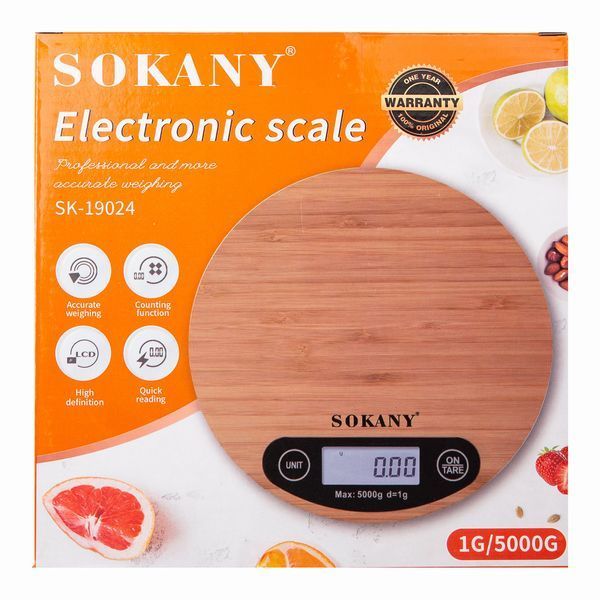 Кухонные весы Sokany SK-19024 электронные до 5 кг SK-19024 фото