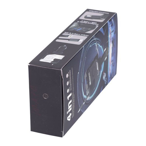 Автомобільний зарядний пристрій MECHA з висувними кабелями та портами USB/Type-C Чорний HP-A1B HP-A1B фото