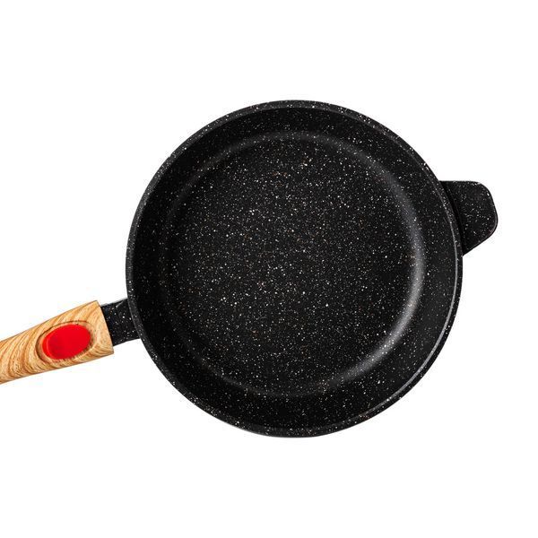 Алюминиевая глубокая сковорода (2,4 л) со стеклянной крышкой &Oslash; 24 см Black MGC HP-4-463B HP-4-463B фото