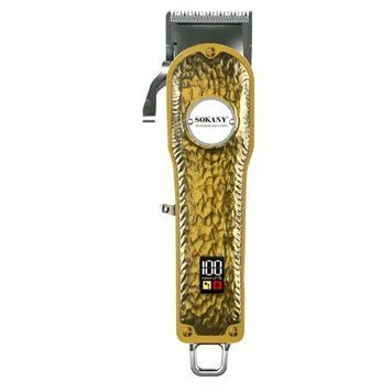 Машинка для стрижки Sokany акумуляторна з 4 насадками та USB золото SK-LF-9976 SKLF9976GL фото