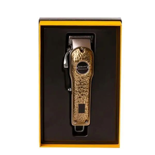 Машинка для стрижки Sokany аккумуляторная с 4 насадками и USB золото SK-LF-9976 SKLF9976GL фото