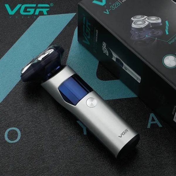 Электробритва VGR V-328 - роторная, водонепроницаемая, LED-дисплей, беспроводная 2055388 фото