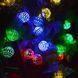 Гирлянда светодиодная Шарик металлический золотой, 20 LED, Мультицвет 2123877 фото 6