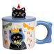 Кубок порцелянова з кришкою Kitten's Birthday 400 (мл) подарункова кружка прикольна чашка для дітей на подарунок Синій FM-24A FM-24A фото 1