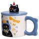 Кубок порцелянова з кришкою Kitten's Birthday 400 (мл) подарункова кружка прикольна чашка для дітей на подарунок Синій FM-24A FM-24A фото 2