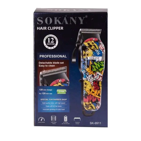 Машинка для стрижки Sokany професійна 4 насадки SK9911 SK9911 фото