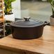 Гусятниця чавунна з кришкою на 3 літри &Oslash;22 см Чорна HP-1-11 HP-1-11 фото 5
