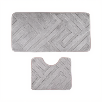 Набор ковриков для ванной Soft Arches 2 штуки 40&times;50 / 50&times;80 см хлопковых серый 534-16-40G фото