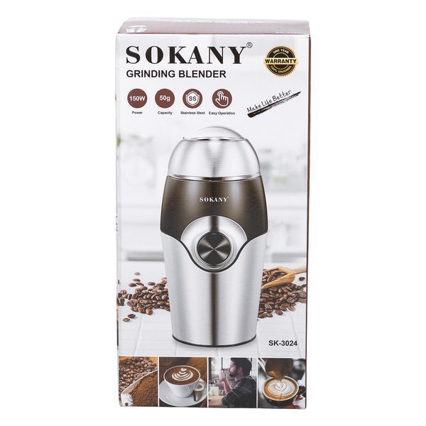 Кофемолка мультимолка 150 Вт 50 г электрическая для мелкого помола Sokany SK-3024 SK-3024 фото
