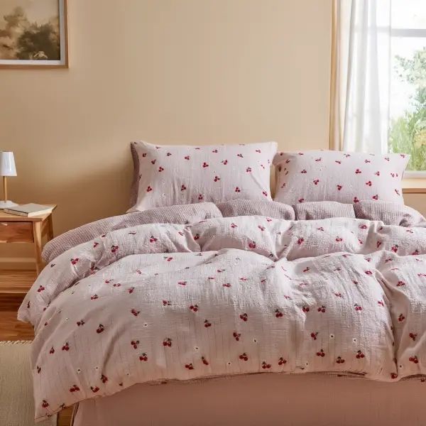 Комплект постельного белья полуторный муслин жатка люкс 150&times;210 см Cherry 004-143-15-24-9 фото