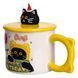 Чашка порцелянова з кришкою Kitten's Birthday 400 (мл) подарункова кружка прикольна чашка для дітей на подарунок Жовтий FM-24B FM-24B фото 3