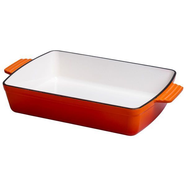 Форма для запекания чугунная 3 л, оранжевый Yiwu HP-FLG-16 ORANGE HP-FLG-16 ORANGE фото