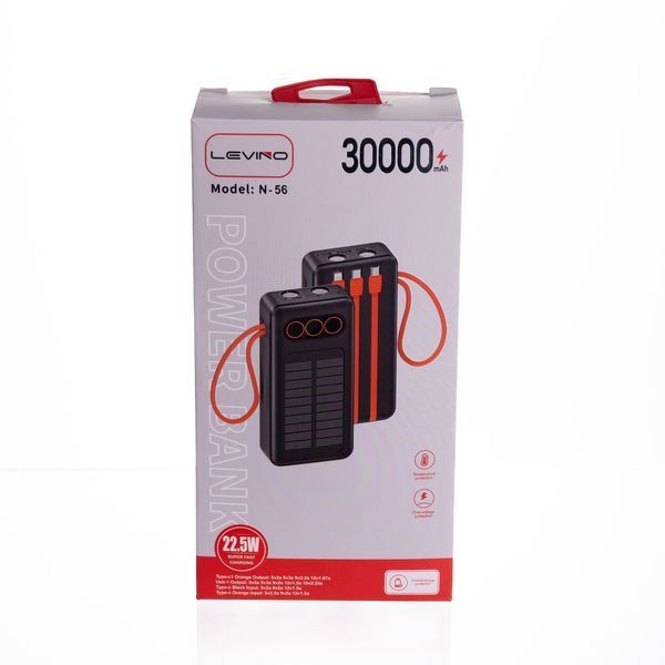 Повербанк зі швидким заряджанням та 3 шнурами 30000 mAh портативний зарядний пристрій powerbank заряджання для телефона HP-N56 HP-N56 фото
