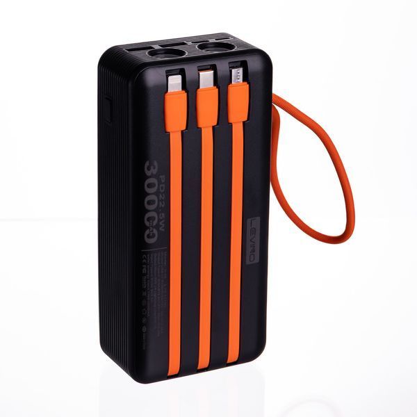 Повербанк зі швидким заряджанням та 3 шнурами 30000 mAh портативний зарядний пристрій powerbank заряджання для телефона HP-N56 HP-N56 фото