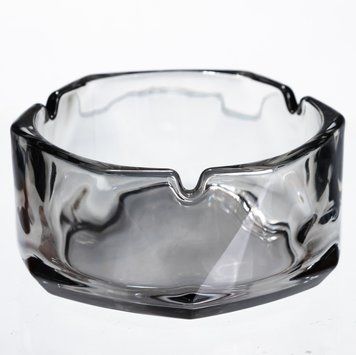 Пепельница стеклянная Diamond Faceted 12 см, дымчатый HP-34-79 фото