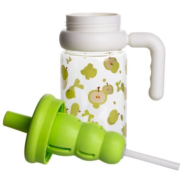 Пляшка для води скляна Apple з ситечком 1,1 л, зелений Yiwu HP-GM-29 HP-GM-29 фото