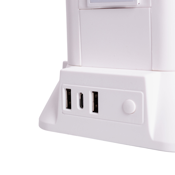 Мережевий фільтр подовжувач 4.8 м з лампою на 12 універсальних розеток з 2 USB 1 Type-C бездротова зарядка HP-5-11MF HP-5-11MF фото