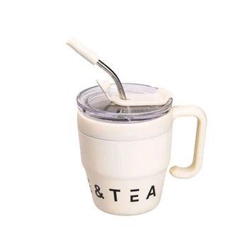 Термокружка Coffee & Tea с трубочкой бежевая HP-14-23BE HP-14-23BE фото