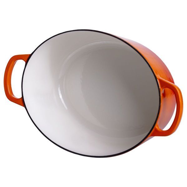 Гусятница чугунная эмалированная 6 л, оранжевый Yiwu HP-FLG-17 ORANGE HP-FLG-17 ORANGE фото