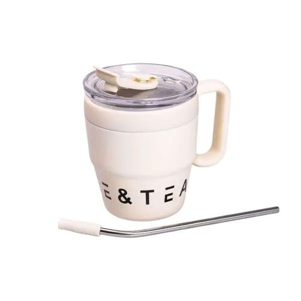 Термочашка Coffee & Tea з трубочкою бежева HP-14-23BE HP-14-23BE фото